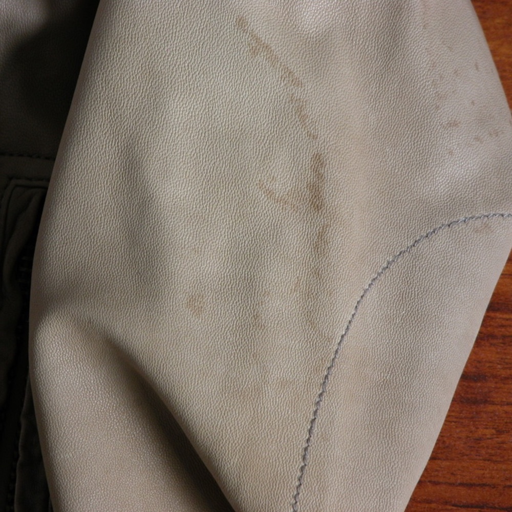 JOIE Sexy Beige Leather Moto Jacket Wms XS - Picture 5 of 8